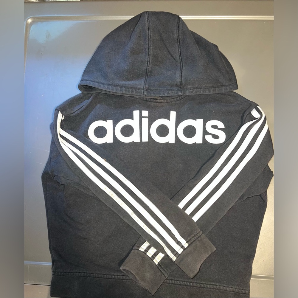 Kids Unisex Adidas Hooded Sweatshirt Size Medium 10/12